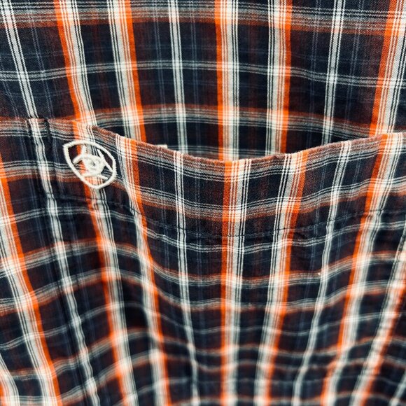 Ariat Pro Series Mens Western‎ Shirt Extra Large Black Red Plaid Button Front - Picture 3 of 12